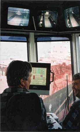 A view of the operator's cab